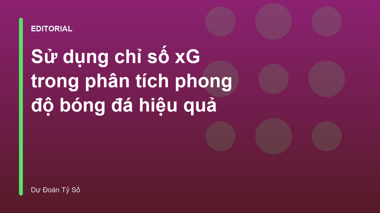Biểu đồ minh họa chỉ số xG trong bóng đá